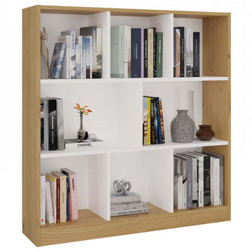 Fiesta 8P open boekenkast - Modern Scandinavisch design | Kleur: Artisan eik & wit