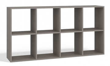 Compartimentenplank MALAX 2x4 - 8 vakken, modern design | Kleur: Klei Grijs | 147x75x30 cm
