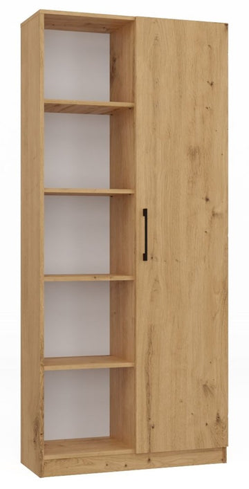 RD-80 Halfopen Boekenkast met 10 Planken - Modern & Functioneel | Artisan Eiken | 80x182x30 cm