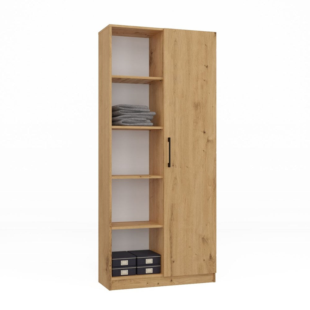 RD-80 Halfopen Boekenkast met 10 Planken - Modern & Functioneel | Artisan Eiken | 80x182x30 cm