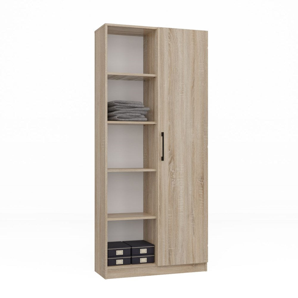 Halfopen Boekenkast RD-80 met 10 planken - Moderne opbergruimte | Kleur: Sonoma Eiken