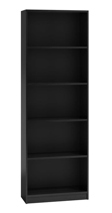 Klassieke Zwarte Boekenkast R40 - Stevig, 5 Planken, 182x40x30 cm | Kleur: Zwart