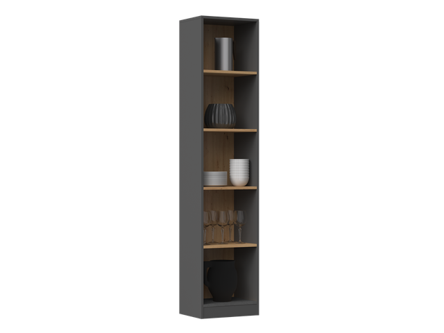 Klassieke plank Model R50 voor boeken & speelgoed - Zelfmontage | Kleur: Antraciet/Ambachtelijk