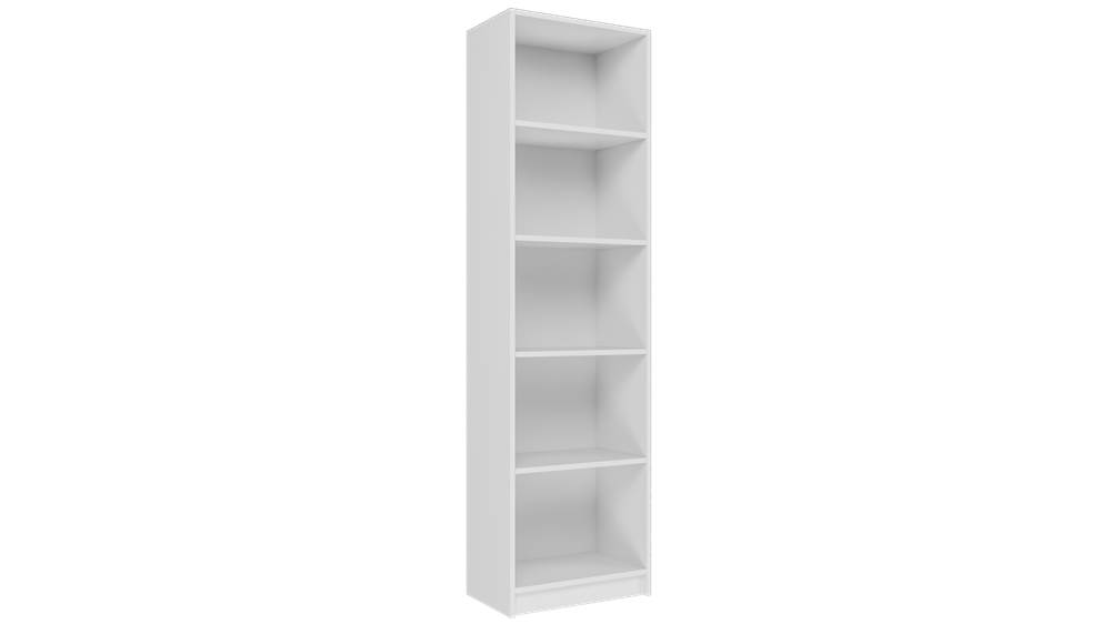 Klassieke Witte Plank R50 - Stevige Boekenkast opbergmeubel | Kleur: Wit | Maat: 182x50x30 cm
