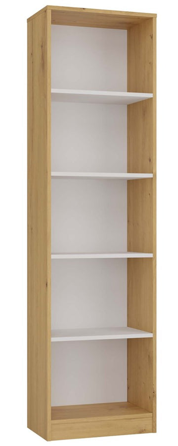 Klassieke R50 Boekenkast 5-planks - Krasbestendig, Modern Design | Artisan Eiken / Wit | 182x50x30