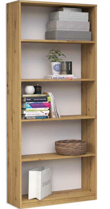 Klassieke Boekenkast Model R60 - 5 Planken Opbergrek | Artisan Eiken | 182x60x30 cm