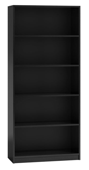 Klassieke Boekenkast R80 – Duurzame, ruime opbergkast | Kleur: Zwart | Maat: 80x30x182 cm