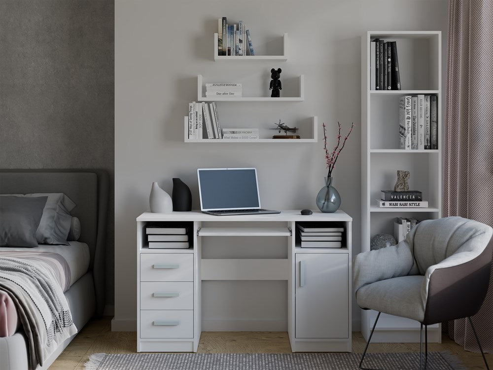 Set van 3 Mat Witte Wandplanken MOBI 3P - Duurzaam & Modern | Kleur: Mat wit | Maat: 80/60/40 cm