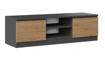 Moderne TV-tafel 120 cm - Strak design, duurzaam & onderhoudsvriendelijk | Antraciet / Artisan Eiken