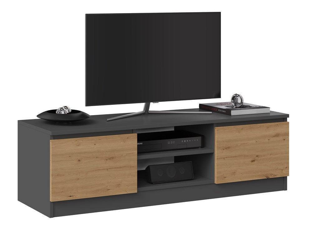 Moderne TV-tafel 120 cm - Strak design, duurzaam & onderhoudsvriendelijk | Antraciet / Artisan Eiken