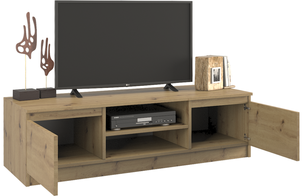 Moderne TV-tafel 120 cm - Duurzaam & stijlvol | Kleur: Artisan Eiken | Maat: 120x40x36 cm