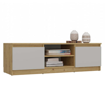 Moderne MALWA TV-kast 120 cm – Cashmere & Artisan Eik | Kleur: Cashmere & Artisan Eik