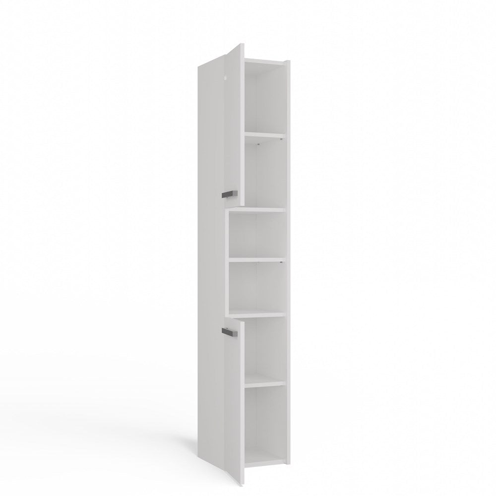 Moderne badkamerkast 30 cm - Postboekenkast wit | Kleur: Wit | Maat: 30x30x170 cm