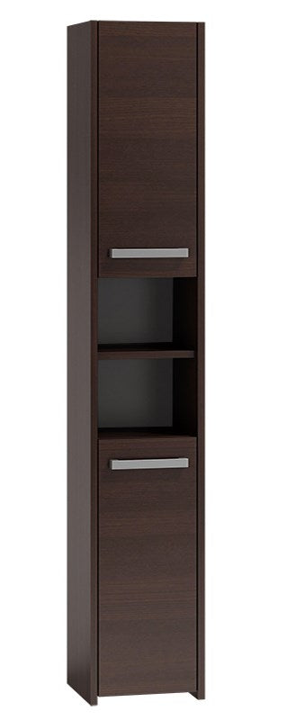 Moderne smalle badkamerkast Postboekenkast 30 cm breed - Opbergkast | Kleur: Venge