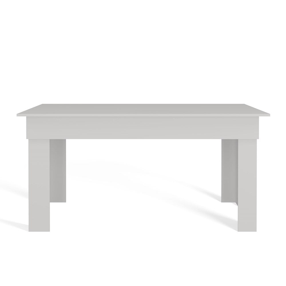 Grote Eettafel Madras - Modern ontwerp, stevig en royaal | Wit | 160x80x75 cm