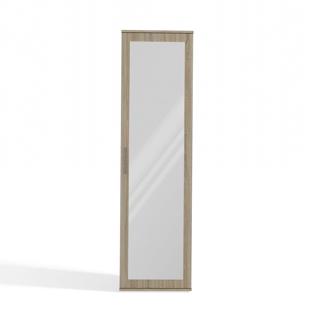 Garderobekast "DUO" met Spiegel, 2 Planken & Hangershouder | Sonoma Eiken | 180x50x35 cm
