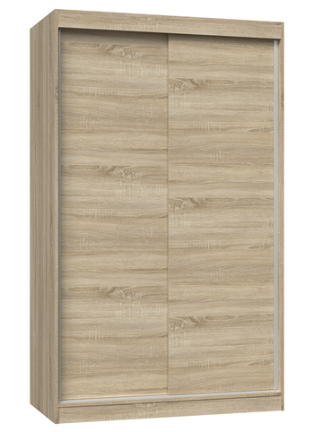 Moderne garderobe met schuifdeuren IGA - 120 cm breed | Kleur: Sonoma Oak | Maat: 200x120x61 cm