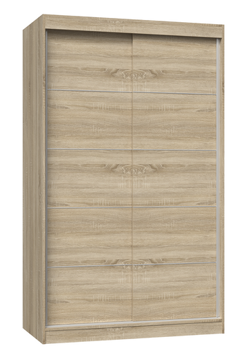 Moderne garderobe met schuifdeuren "IGA" - Sonoma Oak | 120x200x61 cm