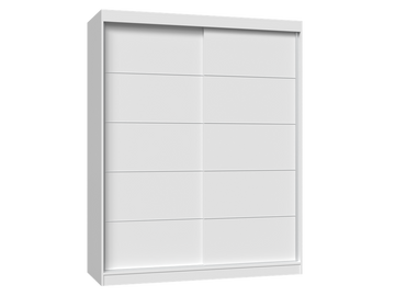 Moderne Garderobe met Schuifdeuren IGA 160 cm – Wit met Strepen | Kleur: Wit met strepen