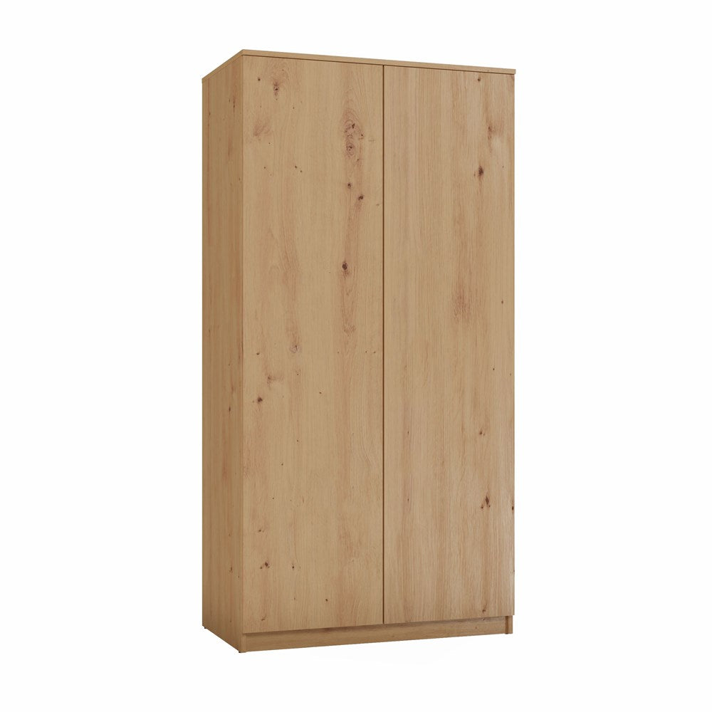 SD-90 kast met TIP-ON systeem, 7 planken en kledingroede | Artisan Eiken | 90x50x180 cm