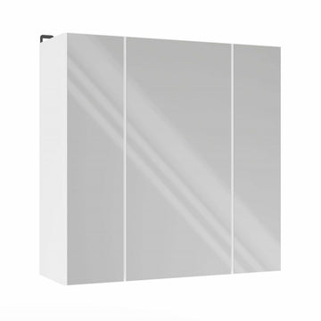 Hangend Badkamerkastje Pola 3L met 3 Spiegels - Opbergkast | Wit | 60x60x22 cm