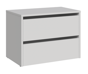 Moderne schoenenkast MODO – 2 niveaus, zonder handvatten | Kleur: Wit | 60x36x44 cm