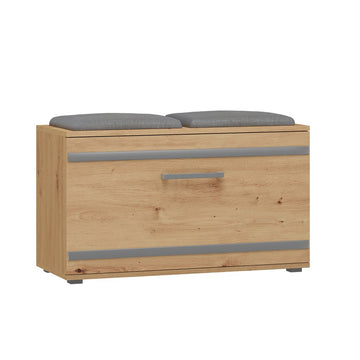 Schoenenkast met Zitting Opaal – Modern & Functioneel | Kleur: Artisan Eiken | Maat: 85x35x45 cm