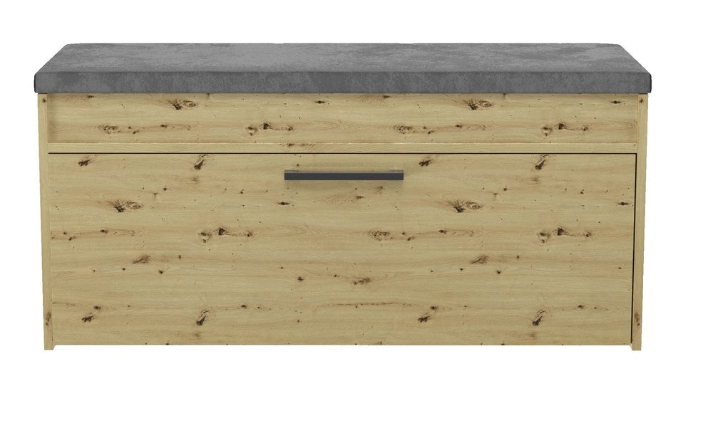 Schoenenkast met Zitting en Opbergruimte - Modern Design | Kleur: Artisan Eiken | Maat: 100x35x49 cm