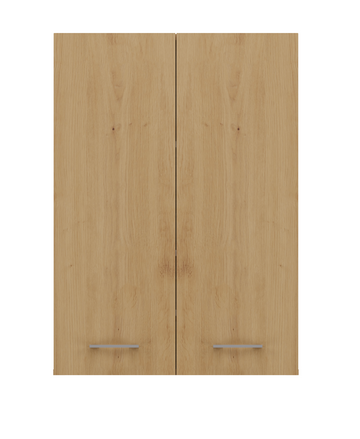 Hangkast Pola Mini DD met Lange Deuren - Badkamerplank | Kleur: Artisan Eiken | Maat: 64x90x30 cm