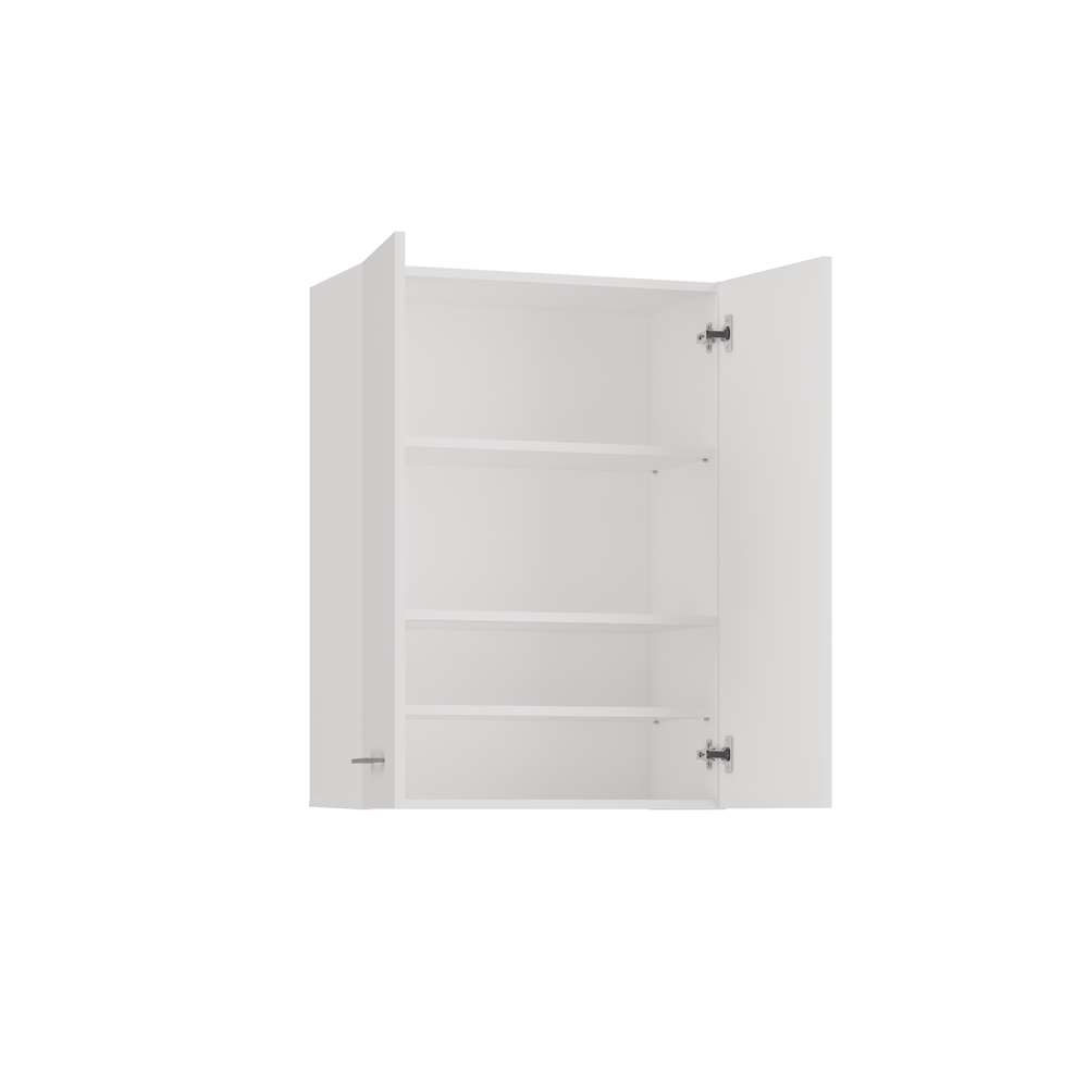 Hangkast Pola Mini DD met lange deuren - Badkamerplank boven wasmachine | Kleur: Wit