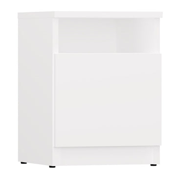 Modern Galax 30 1D nachtkastje met deur – Greeploos, TIP-ON systeem | Kleur: Wit | Maat: 30x30x40 cm