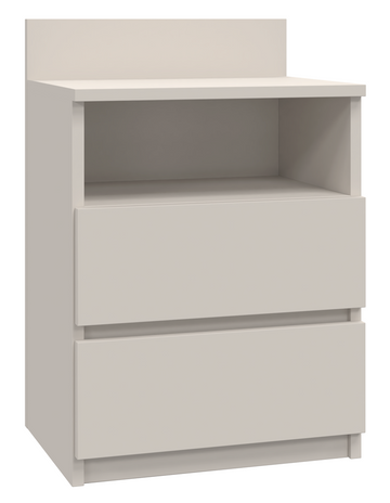 Modern Nachtkastje Malwa M1 met 2 Lades – Minimalistisch Design | Kleur: Kashmir | Maat: 40x32x59 cm