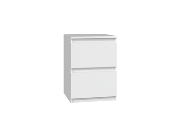 Modern Nachtkastje Malwa M2 met 2 Lades - Greeploos Design | Kleur: Wit | 30x30x40 cm