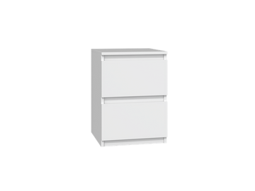 Set van 2 moderne nachtkastjes MALWA M2 - Minimalistisch design, 2 lades | Kleur: Wit