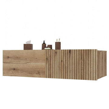 Badkamerkast TIGO 1D2S met 1 deur & 2 lades - Modern & functioneel | Kleur: Evoke Eiken