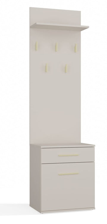 Schoenenkast + Hanger “DUO” met lade en 5 haken - Modern en stijlvol | Kleur: Kasjmier