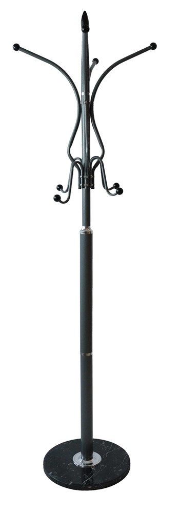 Staande kleerhanger Model Marmer - 8 haken, marmeren voet | Kleur: Grijs | Maat: 180x53x53 cm