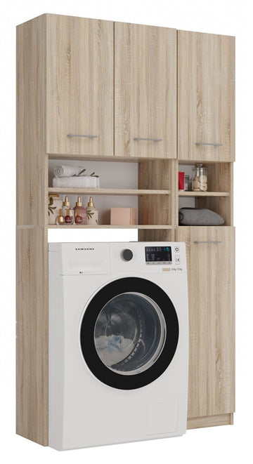 Badkamerset Marpol – Marbella postbord + Pola wasmachinekast | Kleur: Sonoma Eiken