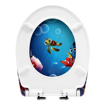 Toiletbril met softclose en snelbevestiging met goldvismotief