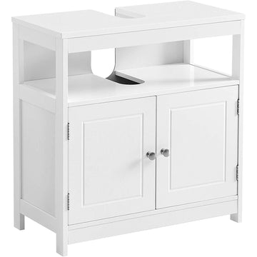 Wastafelonderkast - Badkamerkast - Scandinavisch - Wit MDF - 60 x 30 x 60 cm