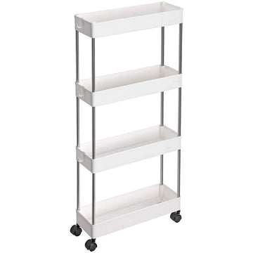 Trolley - Badkamer- en keukentrolley - Wit - 40 x 12,5 x 86 cm