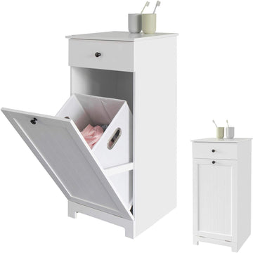 Badkamer Wasmand - Waskast - Badkamer Opbergkast met Lade