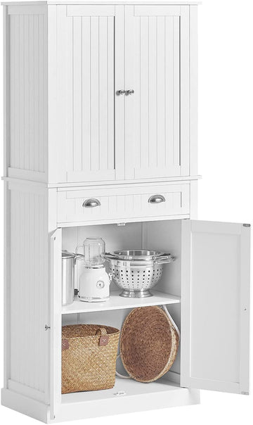 hoge keukenkast met 2 kasten en 1 lade - keuken eetkamer woonkamer hoge kast kast dressoir
