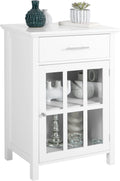 Dressoir met 1 lade en 1 glazen deur - Opbergkast - B60 × D40 × H86cm