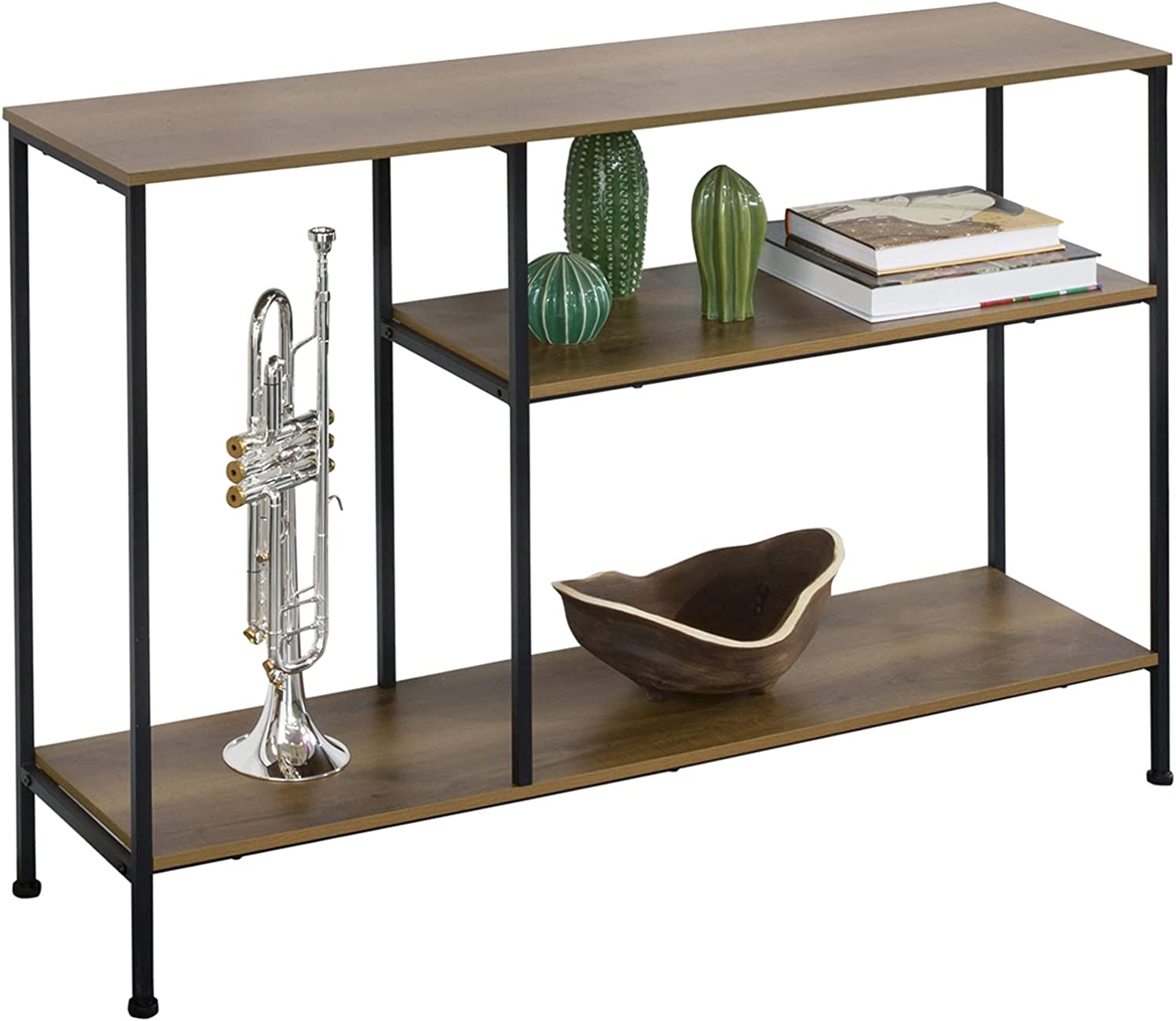Consoletafel - Haltafel - Bijzettafel - Bijzettafel - Woonkamer - Sofatafel - met 3 Planken - B120 x D30 x H80cm