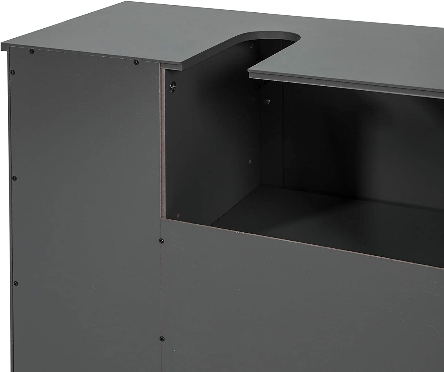 Ondergootsteenkast Badkamer - Wastafelmeubel Badkamer - Opbergkast met 2 planken en 1 deur, B60 x D30 x H60cm