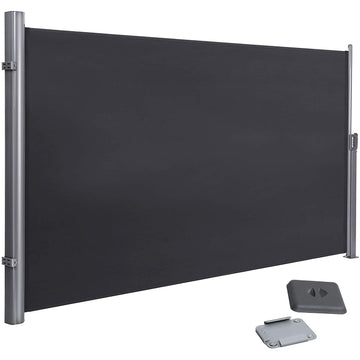 Zijluifel voor privacy, zonwering, balkon & terras, grijs, 160 x 300 cm