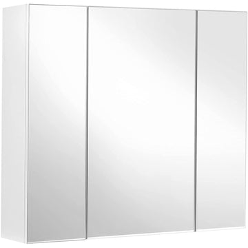 Spiegelkast voor badkamer - 3 deuren - wandmontage - 60 x 15 x 55 cm