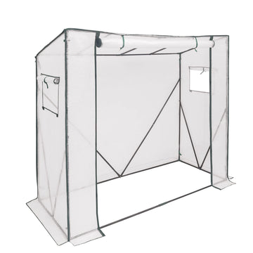 Foliekas met oprolbare deur | Wit | 200x77x146/169 cm