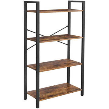 Industriële wandkast - vintage boekenkast - staand rek - woonkamer - 66 x 30 x 120 cm